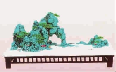 盆景艺术:山峰竞自盈尺