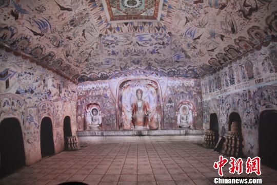 莫高窟壁画搬出石窟数字化展示 可360度欣赏