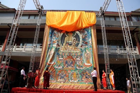 巨幅唐卡揭幕仪式 巨幅唐卡揭幕仪式