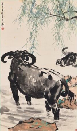챯衶ˮţˮɫֽ ᣬ129.5 x 76.7 cm. ۣԪ5,000,000-8,000,000Ԫ645,000-1,033,000