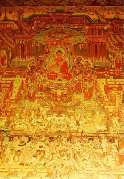 以形写神,是中国古代绘画创作与评论的最高准则。这一点在敦煌壁画上同样体现出来,无论是何种题材,何种人物,都是为了表现主题的内心活动。所以,敦煌壁画的线描和色彩的运用都是为了达到“以形写神”的最终目的。 以形写神,是中国古代绘画创作与评论的最高准则。这一点在敦煌壁画上同样体现出来,无论是何种题材,何种人物,都是为了表现主题的内心活动。所以,敦煌壁画的线描和色彩的运用都是为了达到“以形写神”的最终目的。