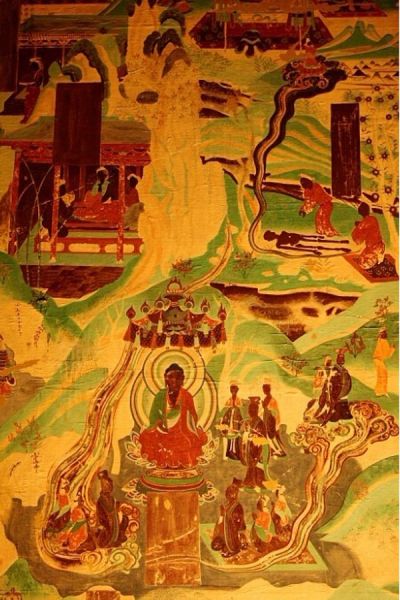中国几千年来绘画艺术有着构图上的装饰性,这是一种优良的传统。早期的敦煌壁画,在人物布局形式结构上一脉相承,充分运用了对称、均衡、反复、重叠等手法。疏密有致、轻重适宜,在变化中寻求统一,在整体中又有冲突,从中展示出了壁画匠人高超的艺术技巧。 中国几千年来绘画艺术有着构图上的装饰性,这是一种优良的传统。早期的敦煌壁画,在人物布局形式结构上一脉相承,充分运用了对称、均衡、反复、重叠等手法。疏密有致、轻重适宜,在变化中寻求统一,在整体中又有冲突,从中展示出了壁画匠人高超的艺术技巧。